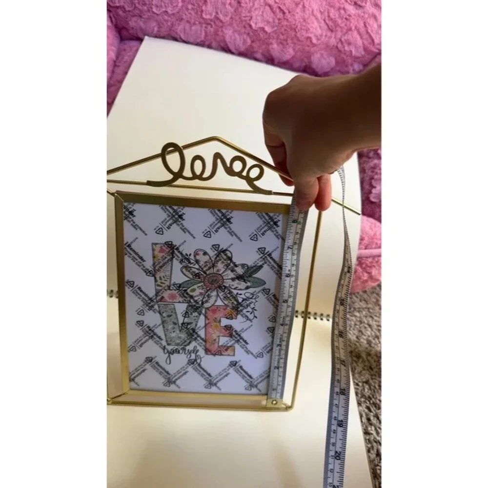 Set of 2 Gold LOVE Photo Frames Romantic Wedding Engagement Anniversary Decor
